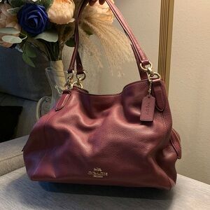 Coach Hallie shoulder bag in deep red